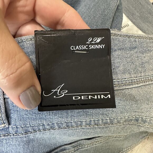 A3 Jeans Plus 22W Classic Skinny Blue Nol 42x29 Casual Stretch Womens NEW - Picture 9 of 10
